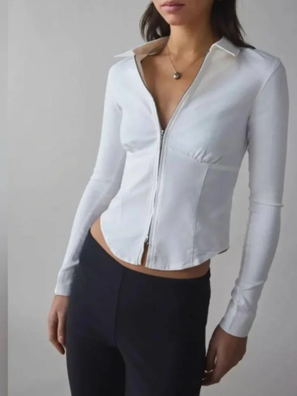 Urban Outfitters White Fitted Top